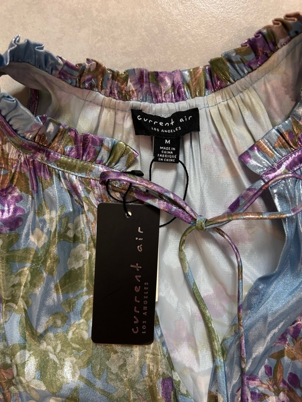 Current Air Blue Floral Halter dress - Picture 2 of 6